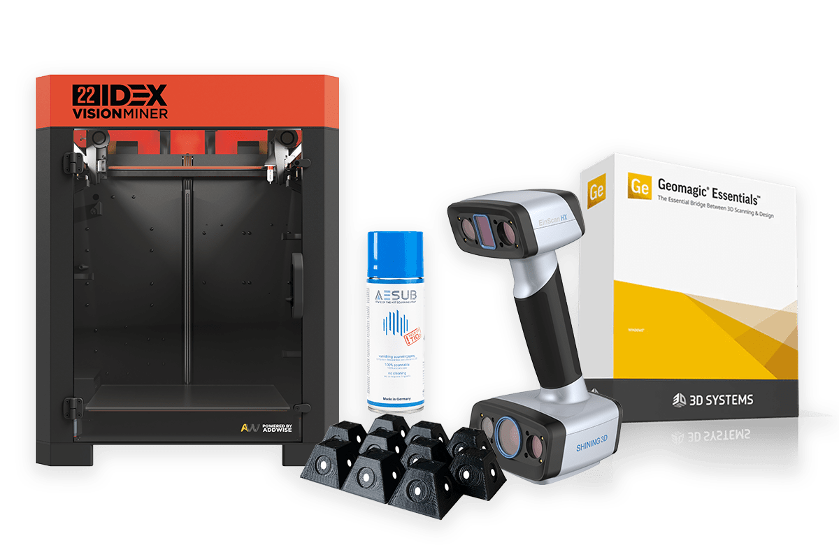 Vision Miner 22 IDEX R&D and 3D Scanner Bundle