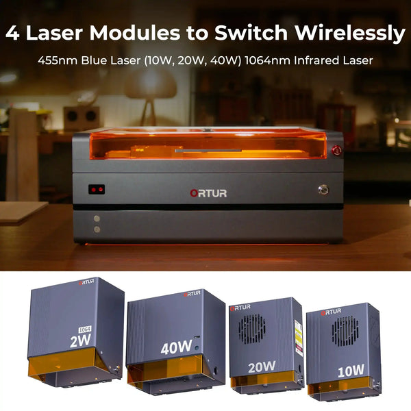 Ortur H20 2W IR + 10W/20W/40W Diode Laser Engravers