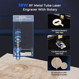 Gweike Cloud RF Metal Tube CO2 Laser Engraver view 3