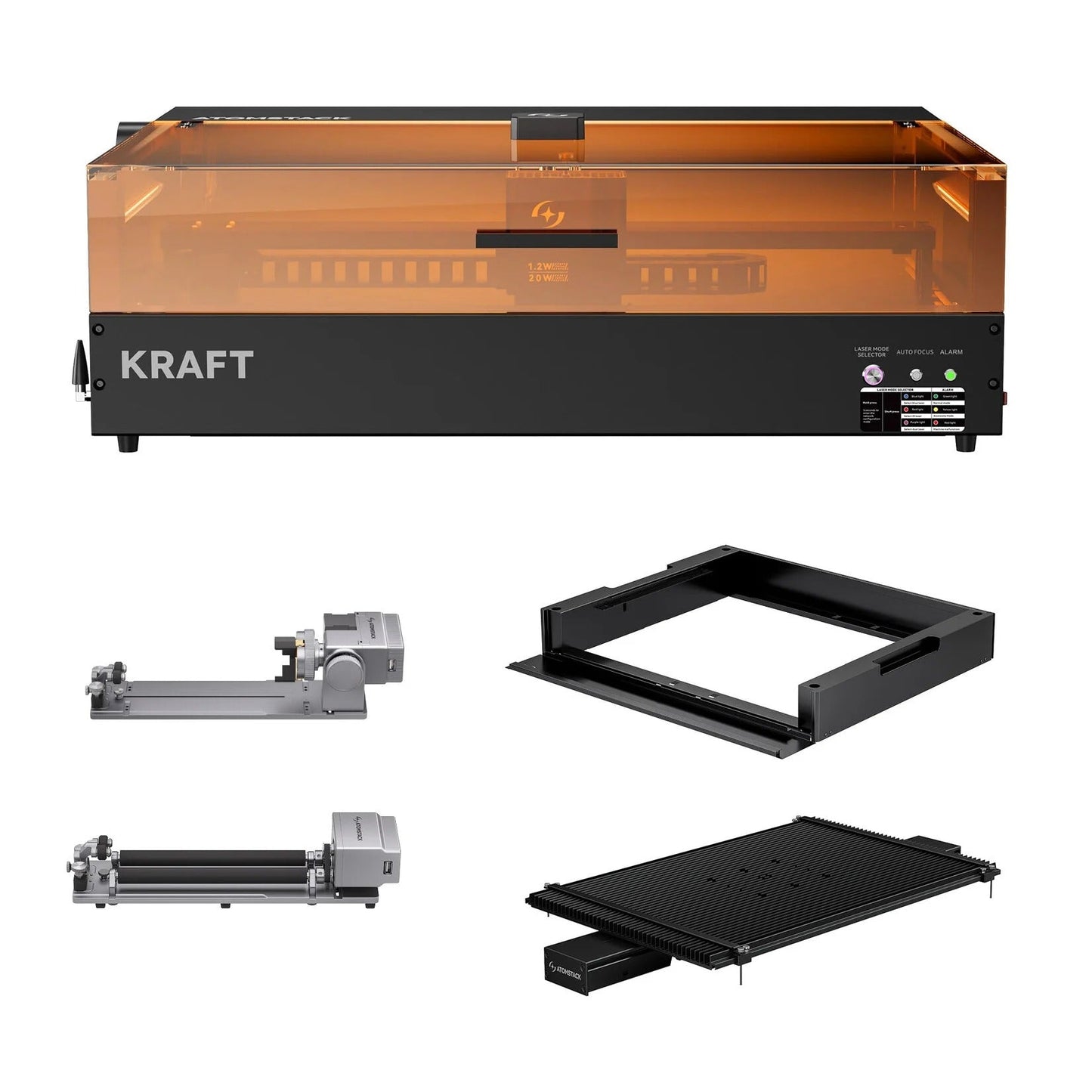 AtomStack Kraft Laser Cutter - 40W Diode With All Add Ons