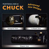 FLUX Chuck Rotary Add-on for beamo view 3