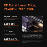 FLUX HEXA RF Desktop RF CO2 Laser Cutter & Engraver view 5