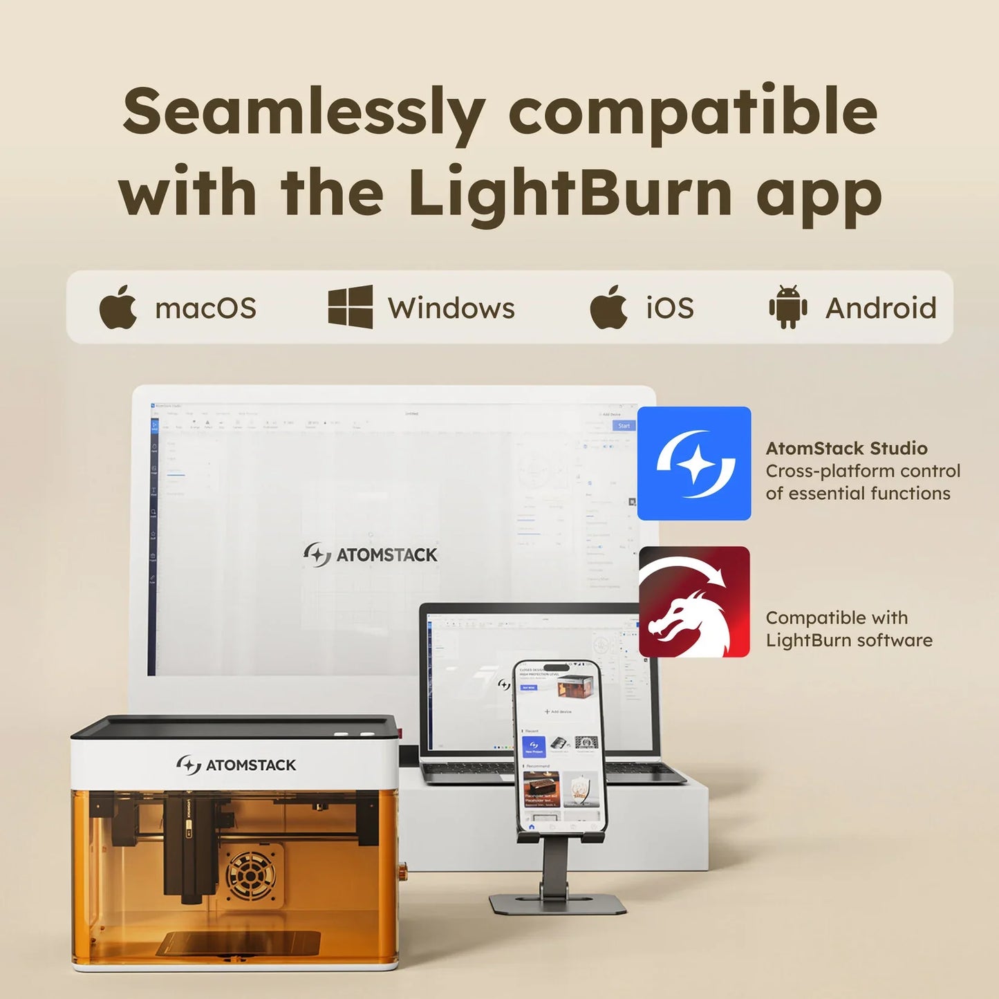 AtomStack P1 Dual Diode Laser Engraver