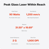 OneLaser Cobra 8 90W CO2 Laser Engraver and Cutter view 4