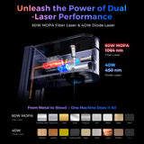 Gweike G3 MOPA Fiber and Diode Dual Laser Engraver view 3