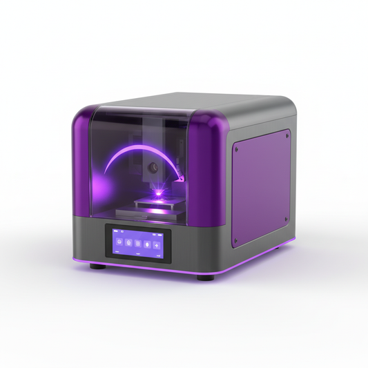 PrismBeam UV Laser Engraver on white background