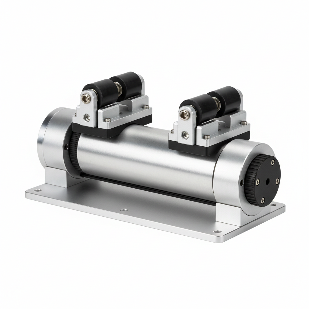 SpinGrip Rotary Roller and Chuck Attachment on white background