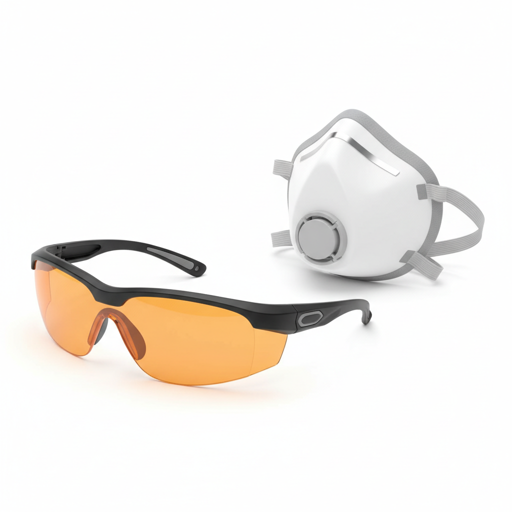 GuardPro Laser Safety Glasses and PPE Kit on white background