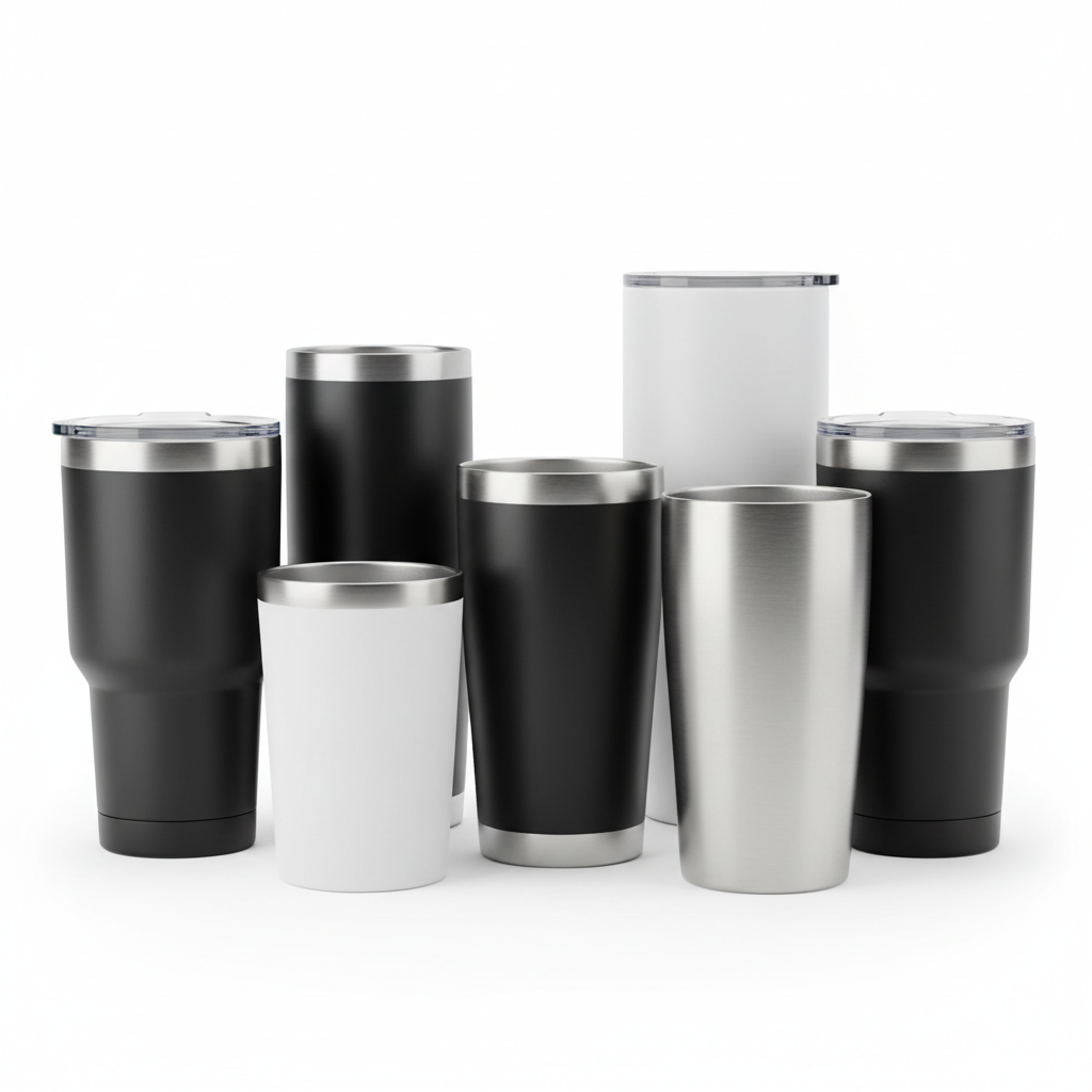 SipCraft Stainless Steel Tumbler and Drinkware Blanks on white background