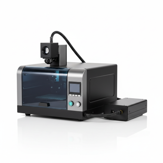 ChromaMax MOPA Fiber Laser Engraver on white background